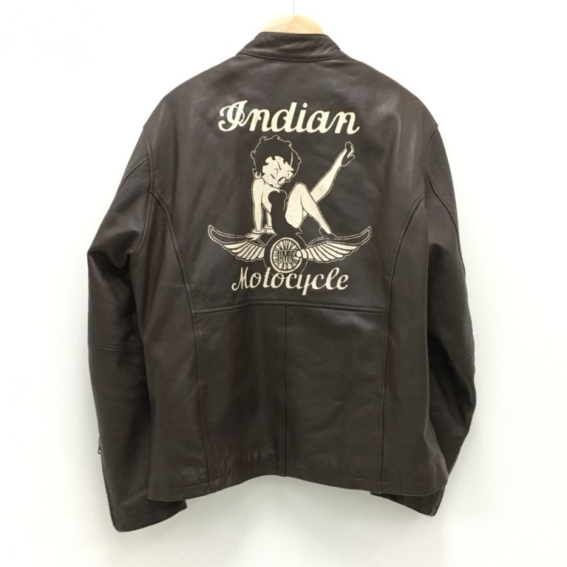 中古】 INDIAN MOTOCYCLE ×BETTY BOOP ベティブープ レザージャケット ...