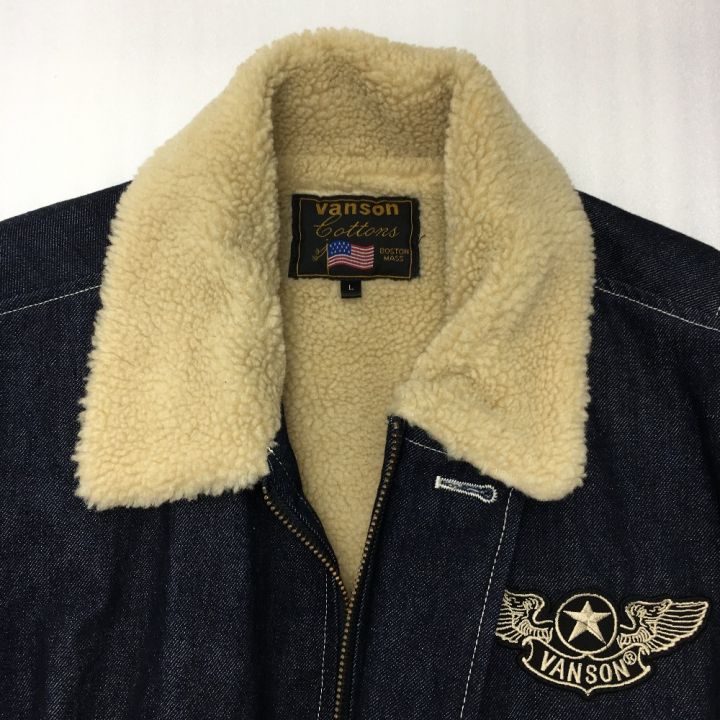 VANSON バンソン デニムジャケット ボア付き SIZE L メンズ インディゴ｜中古｜なんでもリサイクルビッグバン