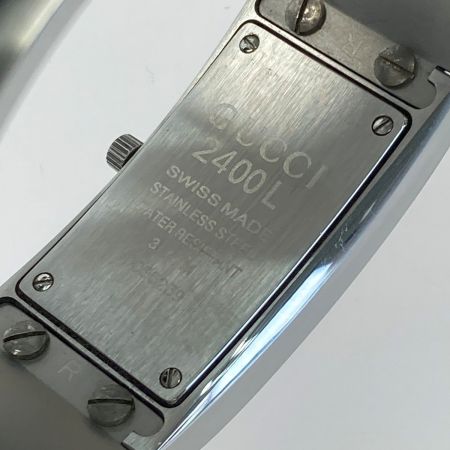  GUCCI グッチ バングルウォッチ 2400L ブラック文字盤 クォーツ レディース 腕時計 箱・取説有