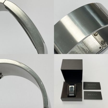  GUCCI グッチ バングルウォッチ 2400L ブラック文字盤 クォーツ レディース 腕時計 箱・取説有