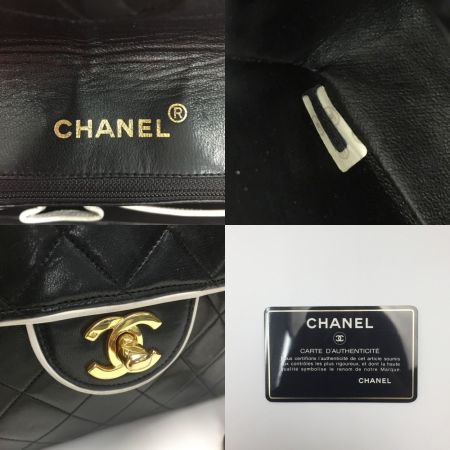  CHANEL シャネル マトラッセ バイカラー チェーンショルダーバッグ ストレートフラップ ギャランティカード有