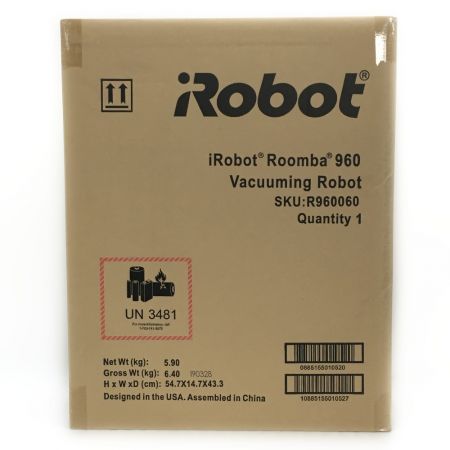  IROBOT iRobot アイロボット《 ロボット掃除機 ルンバ960 》R960060 960