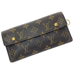 ☆☆ LOUIS VUITTON ルイヴィトン ポルトフォイユ・アコルディオン  M58008 エベヌ 長財布 モノグラム レディース ゴールド金具 布袋有 Cランク