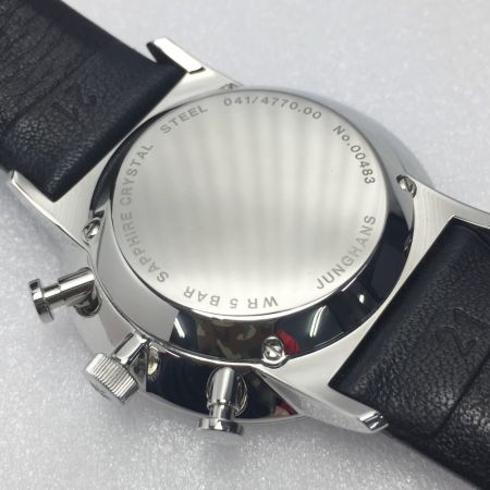  JUN GHANS フォームC クロノグラフ ﾌｫｰﾑC 041/4770 00 ホワイト クォーツ メンズ 腕時計 箱・取説有