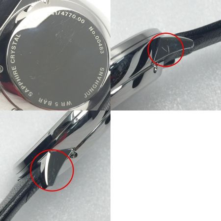  JUN GHANS フォームC クロノグラフ ﾌｫｰﾑC 041/4770 00 ホワイト クォーツ メンズ 腕時計 箱・取説有