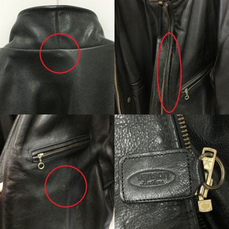  VANSON バンソン ライダース レザージャケット SIZE 50 メンズ 41773A-03 ブラック