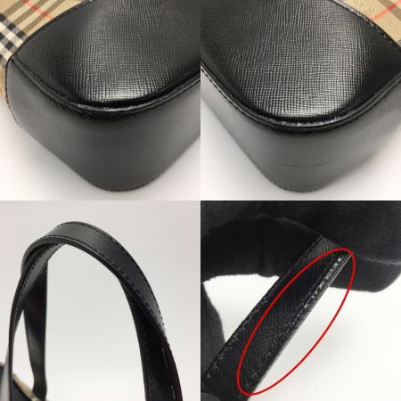  Burberrys バーバリーズ ホースフェリー チェック トートバッグ キャメル バーバリーチェック シャドーホース キャンバス×レザー