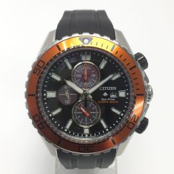 ☆☆ CITIZEN シチズン プロマスター マリン エコドライブ B612-S115931 ブラック ソーラー メンズ 腕時計 Aランク