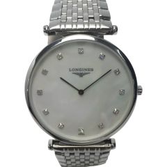  LONGINES ロンジン ラ グランクラシック ドゥ ロンジン 12Pダイヤ L4.755.4.58.6 クォーツ メンズ 腕時計 Bランク