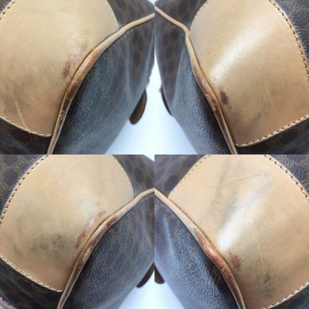  CELINE セリーヌ マカダム柄 ボストンバッグ  M13 ブラウン PVC レザー