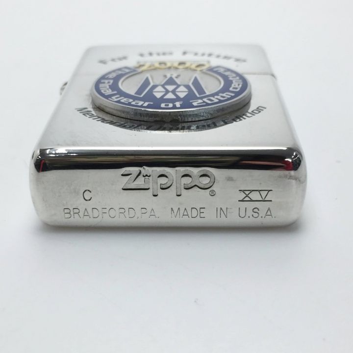 ZIPPO ジッポ ライター 2000年記念 特別限定 For the Future シルバー 1999年製  木箱入り｜中古｜なんでもリサイクルビッグバン