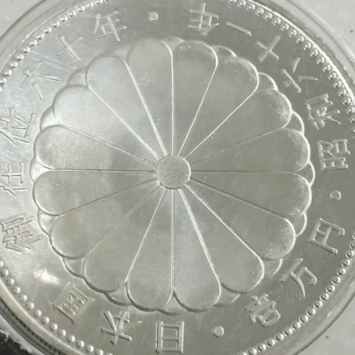 天皇陛下御在位六十年記念壱万円銀貨　プリスターパック入り貨幣