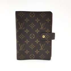 ☆☆ LOUIS VUITTON ルイヴィトン アジェンダMM 手帳カバー R20105 エベヌ 6穴式 システム手帳 Bランク