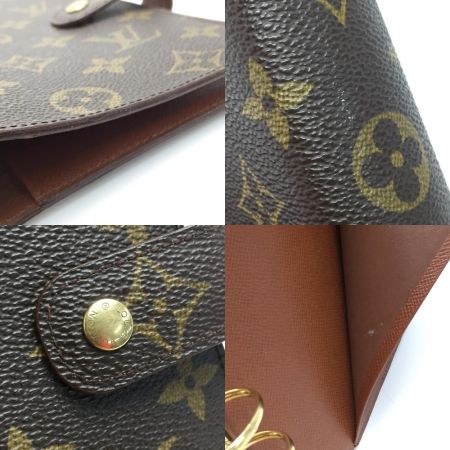  LOUIS VUITTON ルイヴィトン アジェンダMM 手帳カバー R20105 エベヌ 6穴式 システム手帳