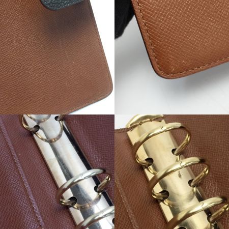  LOUIS VUITTON ルイヴィトン アジェンダMM 手帳カバー R20105 エベヌ 6穴式 システム手帳