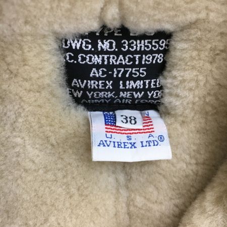  AVIREX アビレックス ムートンジャケット SIZE 38 メンズ AC-17755 ブラウン