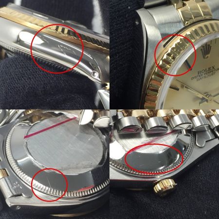  ROLEX ロレックス デイトジャスト コンビ ボーイズ 68273 シャンパン 自動巻き 腕時計