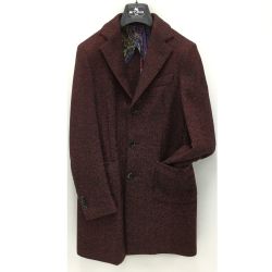 ☆☆ ETRO エトロ コート サイズ 46 メンズ レッド Bランク