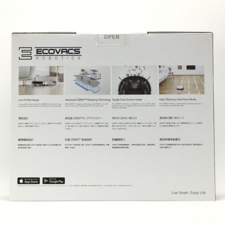  ECOVACS 《 ロボット掃除機  DEEBOT OZMO Slim15 》ホワイト / DK3G.10