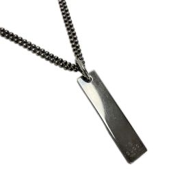 GUCCI グッチ SILVER925 プレート Wチェーン 箱 袋有 Bランク