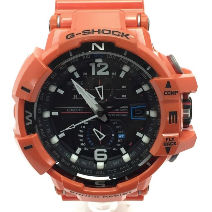 CASIO カシオ G-SHOCK スカイコックピット GW-A1100R-4AJF ブラック×オレンジ 電波ソーラー メンズ  腕時計｜中古｜なんでもリサイクルビッグバン