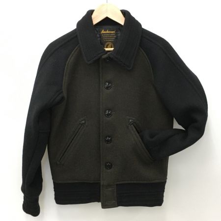  JACKMAN スタジャン ジャケット サイズ S メンズ JM8400 カーキ×ブラック