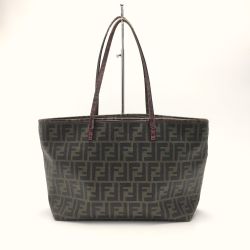 ☆☆ FENDI フェンディ ズッカ柄 トートバッグ 8BH198-UZD ダークブラウン ショルダーバッグ ワンショルダー Cランク