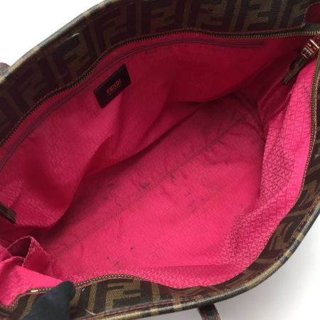  FENDI フェンディ ズッカ柄 トートバッグ 8BH198-UZD ダークブラウン ショルダーバッグ ワンショルダー