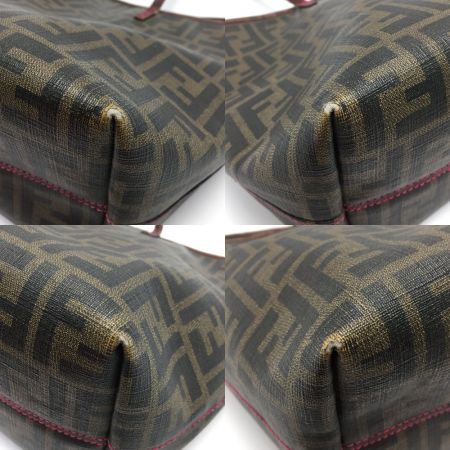  FENDI フェンディ ズッカ柄 トートバッグ 8BH198-UZD ダークブラウン ショルダーバッグ ワンショルダー