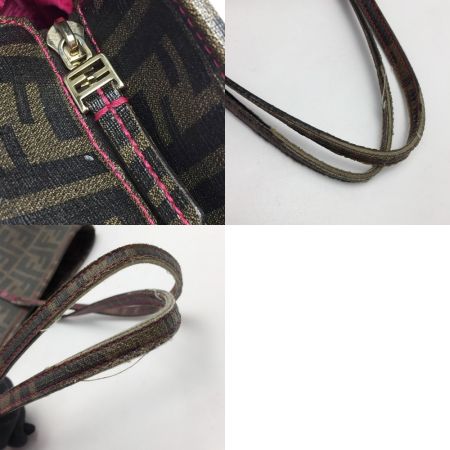  FENDI フェンディ ズッカ柄 トートバッグ 8BH198-UZD ダークブラウン ショルダーバッグ ワンショルダー