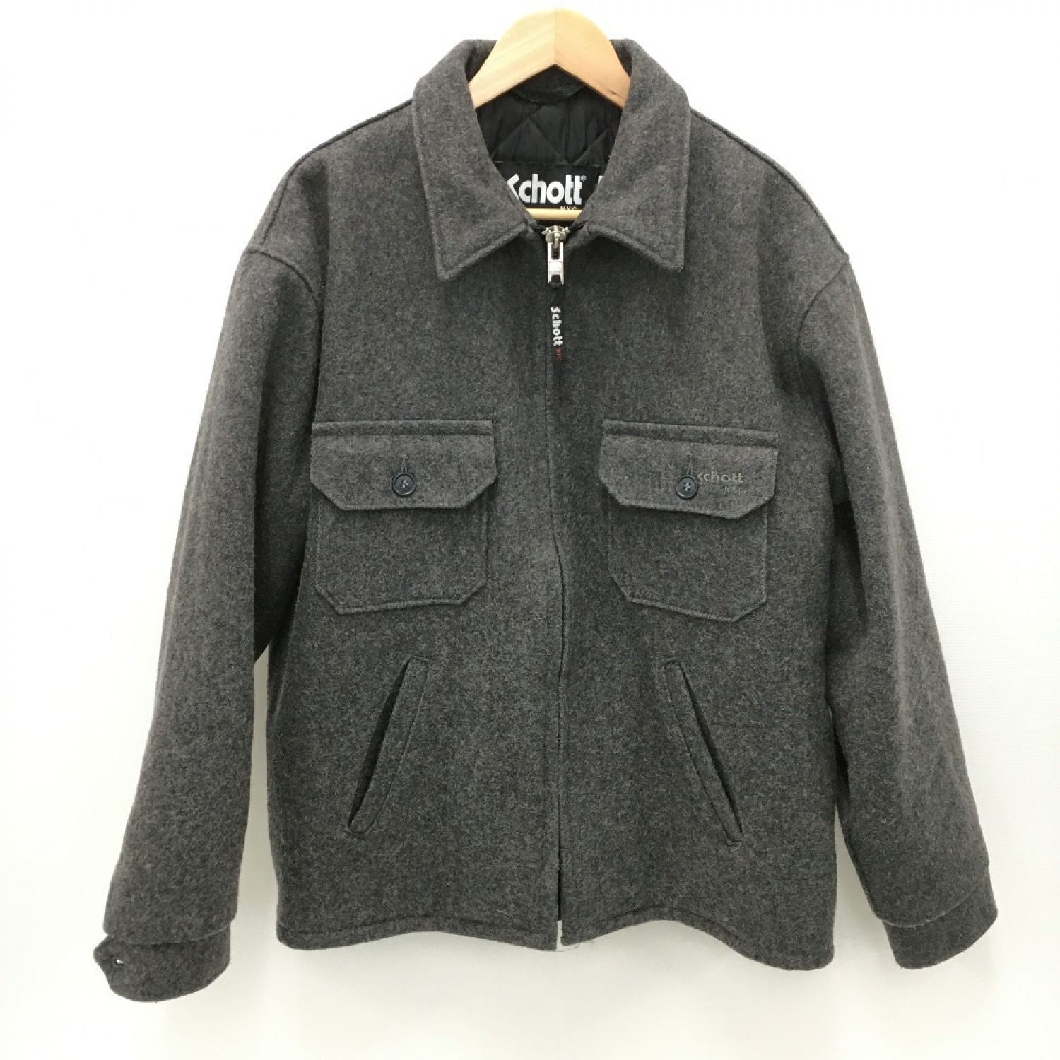 Schott】シングルメルトンコート Size−L-