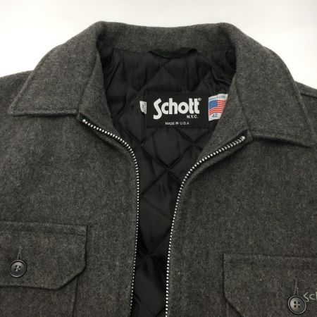  Schott ショット メルトンコート SIZE 42 メンズ グレー