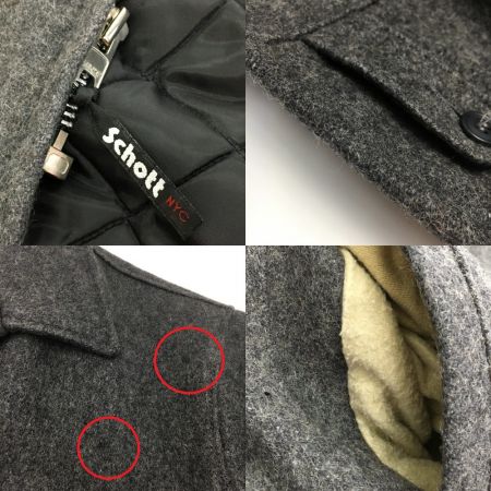  Schott ショット メルトンコート SIZE 42 メンズ グレー
