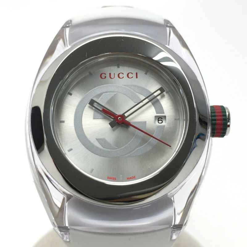 中古】 GUCCI グッチ シンク デイト シェリーライン 137.3 シルバー