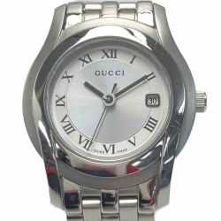 ☆☆ GUCCI グッチ Gクラス デイト ローマ文字盤 5500L シルバー クォーツ レディース 腕時計 Bランク