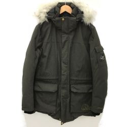 ☆☆ Lowe alpine silver mark ファーダウンジャケット SIZE L メンズ 01076925 オリーブ Bランク