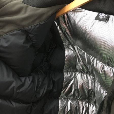  Lowe alpine silver mark ファーダウンジャケット SIZE L メンズ 01076925 オリーブ