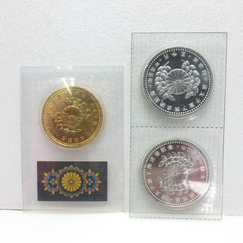 中古】 金貨 皇太子殿下御成婚記念 平成5年 5万円金貨/5千円銀貨×2 ...