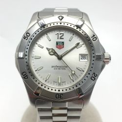 ☆☆ TAG HEUER タグホイヤー プロフェッショナル 200ｍ デイト WK1112.BA0311 シルバー クォーツ メンズ 腕時計 Bランク