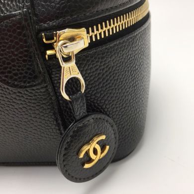 中古】 CHANEL シャネル ココマーク バニティバッグ A01997 ブラック ...