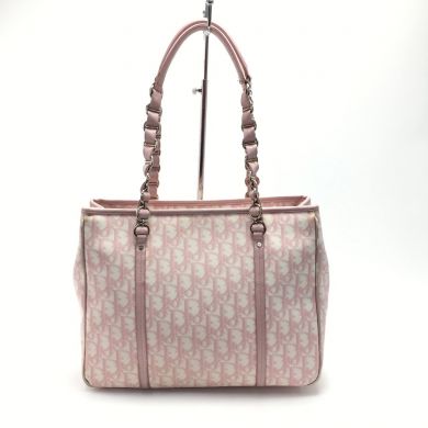 ディオール ハンドバッグ トートバッグ トロッター PVC ブラウン リボン クリスチャン・ディオール Christian Dior トロッター トート