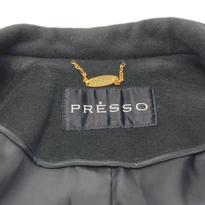 PRESSO カシミアコート サイズ M レディース ブラック - 中古