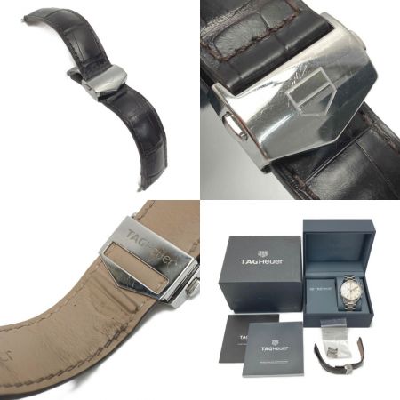  TAG HEUER タグホイヤー カレラ キャリバー16 デイデイト CV2A1AC.BA0738 ホワイト 自動巻き メンズ 腕時計 箱・取説有