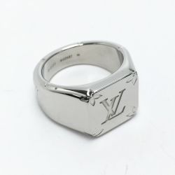 ☆☆ LOUIS VUITTON ルイヴィトン シグネットリング モノグラム M62487 シルバー 19号 Bランク