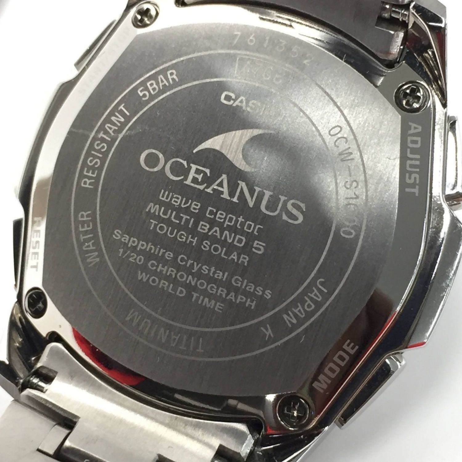 チタンカシオ電波ソーラー腕時計OCEANUS Manta OCW-S1000