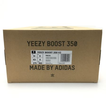  adidas アディダス YEEZY BOOST 350 V2 スニーカー 27.5cm スニーカー メンズ FW5191 黄緑