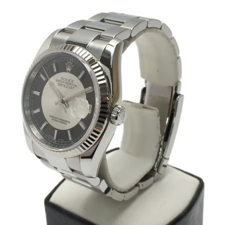  ROLEX ロレックス デイトジャスト M番 116234 ブラック×シルバー 自動巻き メンズ 腕時計 箱・ギャランティ有