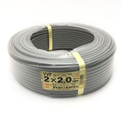 ☆☆  富士電線《 VVFケーブル 平形 》100m巻 / 灰色 / VVF2.0×2C×100m Sランク