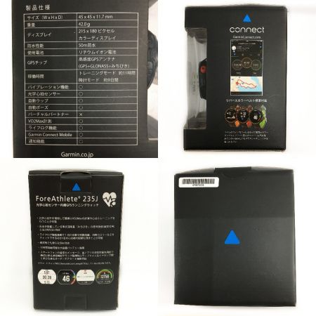  GARMIN ガーミン《 ランニングウォッチ ForeAthlete 235J 》ブラック×レッド 235J