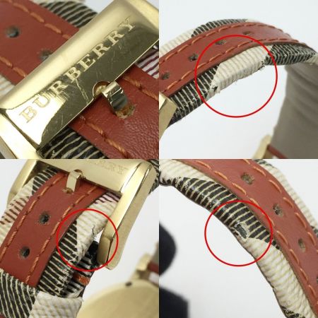  BURBERRY バーバリー City シティ チェック柄 デイト BU9016 ゴールド クォーツ ボーイズ 腕時計